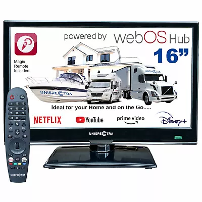 16  Smart TV (webOS) Full HD  12V 24V 240V Freeview & SAT Tuner Magic Remote • £199.91