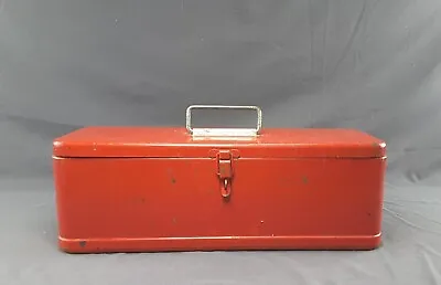 Vintage Red Tractor Side Mount Tool Box Chest Farm • $30