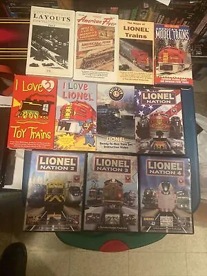 TM Books & Video VHS DVD Lot Lionel I Love Toy Trains Layouts Nation Flyer Model • $55.11