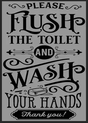 £5.99 • Buy Flush The Toilet METAL SIGN WALL PLAQUE Bathroom Wash Hands Loo Home Funny