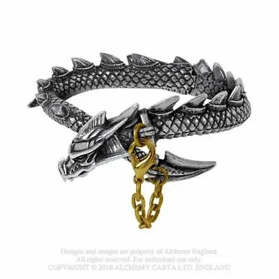 $91.57 • Buy Alchemy Gothic Dragon's Lure Pewter Bangle • Local Stock • Gothic