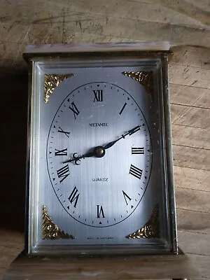 £10 • Buy Large Metamec Quartz Carriage Clock Minus Backplate Working