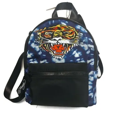 Ed Hardy Festival MINI Backpack Hand Bag Purse Tiger Graphic 10  X 8  • $22.30