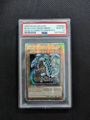 PSA 10 Gem Mint Blue-Eyes White Dragon Quarter Century Secret Rare Yu-Gi-Oh! • £85