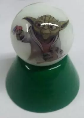 Super Nice Yoda Collectible Glass 1  Logo Marble With Stand • $5