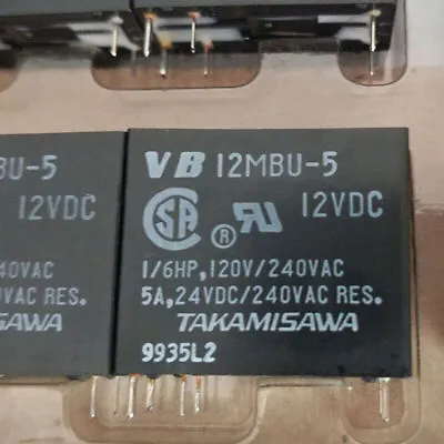 5Pcs TAKAMISAWA VB12MBU-5 5VDC Power Relay 5A 240VAC 6Pins #A6-35 • $12