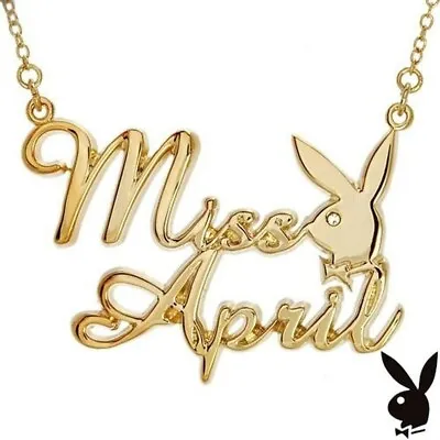£8.99 • Buy Genuine Playboy Necklace Pendant Birthstone Miss April Birth Star Sign Gem Chain