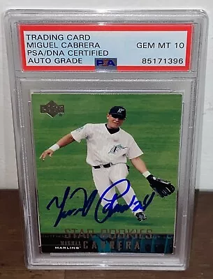 Miguel Cabrera Signed Auto 2003 Upper Deck STAR ROOKIES Card #5 PSA 10 Gem Mt • $249.99