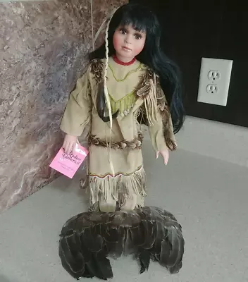 Native American Indian Angel W Feather Wings Doll Paradise Gallery Tag • $44.99