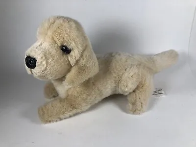 E & J Classic Plush Puppy Dog Golden Retriever Laying 11” Beige Stuffed Animal  • $11.99