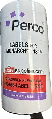 White Pricing Labels For Monarch 1131 Price Gun 1 Sleeve /8 Rolls = 20000 + INK • $19.02