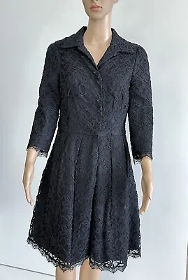 Max And Mia Black Lace Coat L Fully Lined In Size Medium N W/O Tag Very Nice! • $39