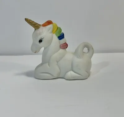 Vintage Namco Unicorn Mythical Creature Rainbow Mane Macy's Ceramic Figurine • $6.99