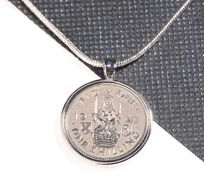 £13.99 • Buy English/Scottish Shilling Coin Pendant-Choose A Year & Metal Colour - Birthday