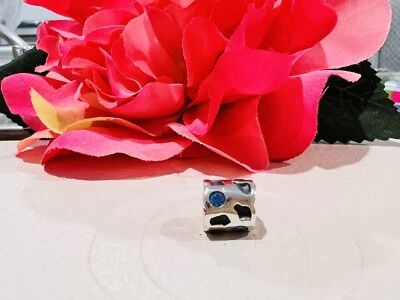 $19 • Buy Pandora Blue CZ Pond Silver Tunnel Charm #790336CZB Barrel