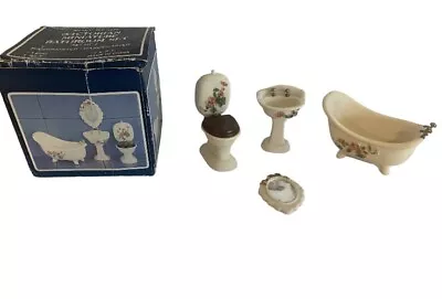 Vintage Dollhouse Miniature Victorian Bathroom Set • $18.80