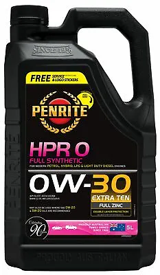 $69.95 • Buy Penrite HPR 0 0W-30 Engine Oil 5L