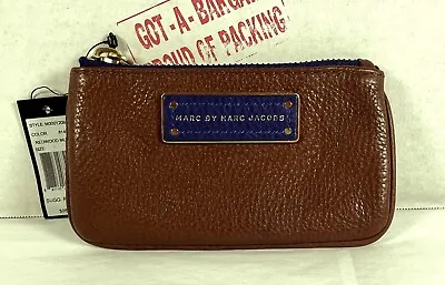 £49.09 • Buy MARC JACOBS Pebbled Leather Redwood Multi  Coin Purse,  Keychain Key FOB