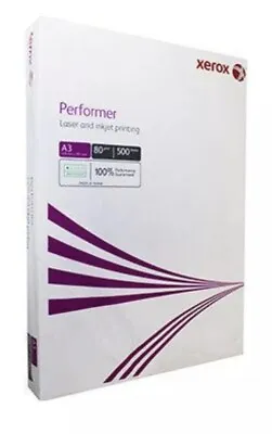 A3 Xerox Performer 80 Gsm Laser Copier & Inkjet Paper 500 1000 2500 5000 Sheets • £17.49