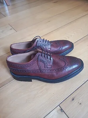 Alfred Sargent Oakley Maroon Oxford Shoes Size 7.5 Brand New • £499