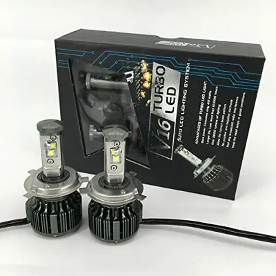 V16 Turbo US Cree LED Headlight Kit 80W & 7600Lm/Set H4/HB2/9003 Hi/Lo - 6000K • $65.99