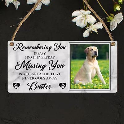 Rememberance Plaque Personalised Photo Pet Memorial Beloved Pet Keepsake Gift • £5.99