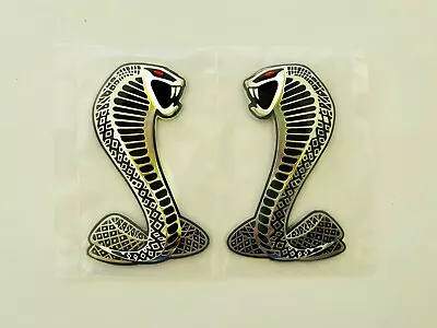 LARGE 4  Red Eye Cobra Emblems For 1964 - 2024 Ford Mustang Cobra Shelby GT500 • $29.95