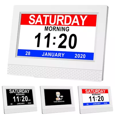 LED Digital Day Calendar Clock For Memory Loss Elderly Seniors Dementia Elderly • £37.98