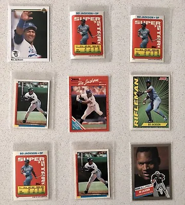 NFL MLB Bo Jackson HOF - Auburn Tigers / Raiders / Royals 9 Card Lot **INSERTS** • $1.90