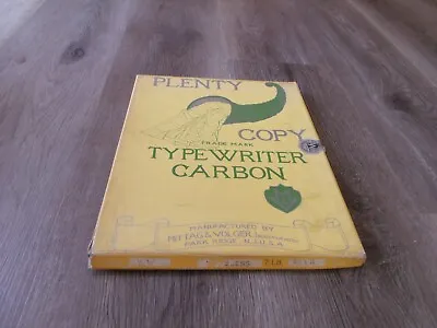Vintage Plenty Copy Typewriter Carbon Paper  Black  8  1/2 X 11 • $11.69