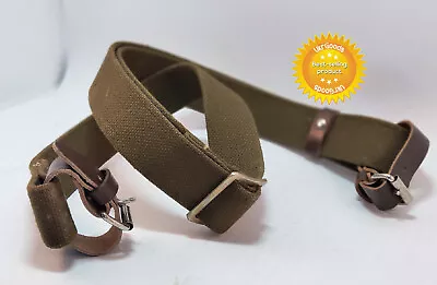 Mosin Nagant Rifle Carry Sling Rare Khaki Canvas Leather Original Soviet USSR • $19.95