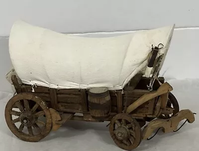 Wagon Vintage Covered Wild West Folk Art Wagon Western Cowboy Rustic  Wagon • $62.99