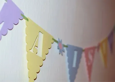 £1.25 • Buy Personalised 1st Birthday Bunting Banner 2nd 3rd 4th 5th 6th 7th First GIRL Age