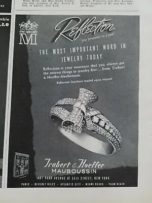 1939 Trabert & Hoeffer Mauboussin Reflection Vintage Jewelry Ad • $9.99