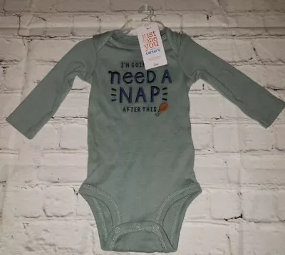 NWT Just One You By Carter's Thanksgiving Nap One Piece Bodysuit  NB Or 3mo  • $8.99