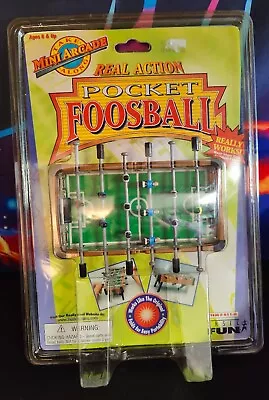 Mini Arcade POCKET FOOSBALL 1997 Basic Fun Vintage Collectible Brand New Sealed • $56.83