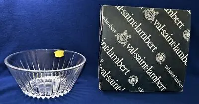 $129.99 • Buy New Original Box VAL St LAMBERT Crystal Vertical Cut BALMORAL 10 D Round Bowl