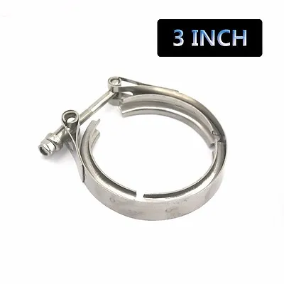 $12.58 • Buy Universal 3  Inch Stainless Steel V-Band Turbo Downpipe Exhaust Clamp Vband