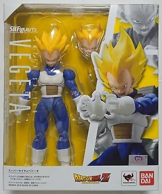 S.H.Figuarts Dragon Ball Z Super Saiyan Vegeta Figure Bandai Tamashii Nations • $59.99