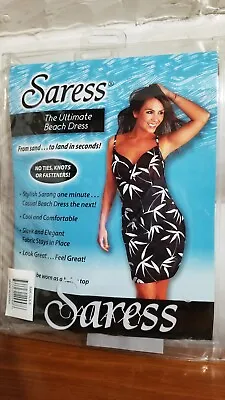 £4.83 • Buy NEW SARESS Ultimate Beach Dress Black & White Palm Tree Sarong, Small NWT