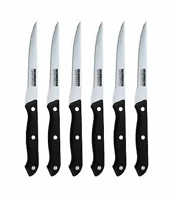 $9.95 • Buy 6 Steak Knives Dinner Set Stainless Steel Sharp Serrated Dishwasher Safe Knife