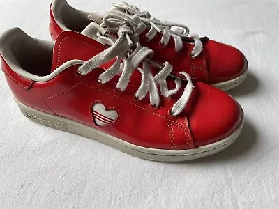 Adidas Stan Smith Red Patent Sneakers - 6US • $25