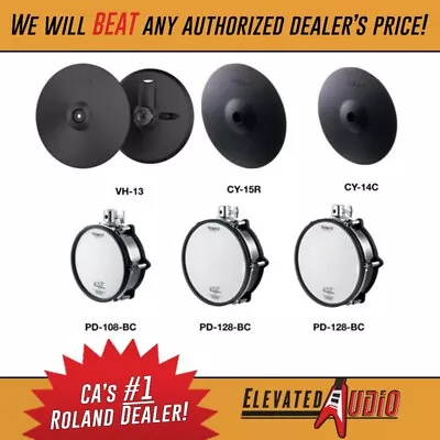 Roland TD-50KVA Pad Set For TD-50KV Drum Set Includes 3 Toms 2 Cymbals & 1 HH • $1849