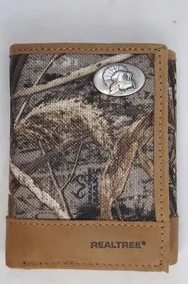 ZEP-PRO TURKEY Leather & Nylon REALTREE MAX-5  Camo Trifold WALLET • $44