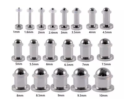 1mm-10mm Mirror Surface Bullet Cylinder Ear Plug Tunnel Piercing Expander Taper • $7.33