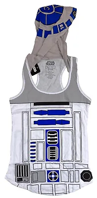 Star Wars R2-D2 Cosplay Hooded Tank Top Juniors New Mighty Fine • $19.99