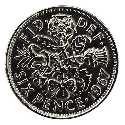 £2.99 • Buy Polished Silver Sixpence Choice Of Date 1947-1967 Birthday, Wedding!!