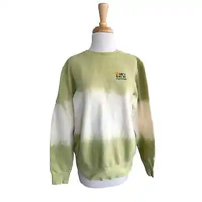 VANS Have A Nice Day Tell A Friend Sweatshirt Ombre Green Pullover Size S • £26.04