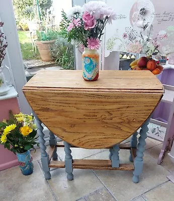 Vintage Solid Oak Drop Leaf Table Delivery Within 2 Weeks • £195