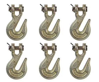 6x Clevis Grab Hook Tow Chain End G70 1/4  Flatbed Trailer Tie Down Hauling Rig • $28.84